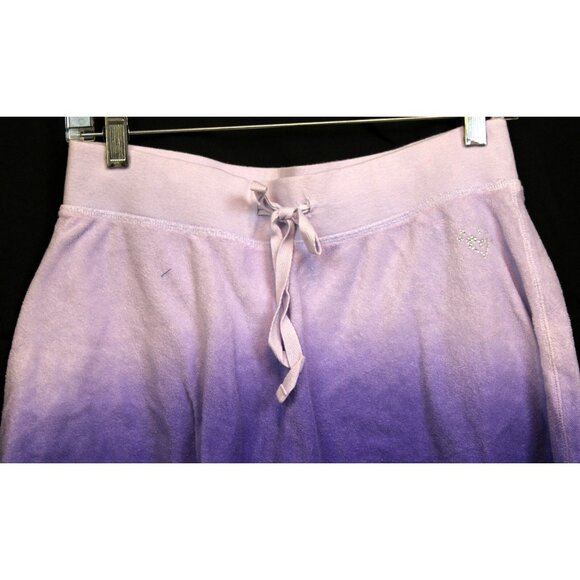 Justice Ombre Purple Skorts XXL 18 Terry Cloth Pull on Skirt Elastic Drawstring - Picture 2 of 6